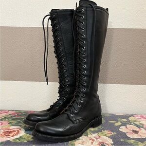 Frye Veronica Combat tall Lace up boots size 11